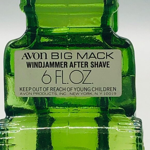 Avon for men after shave WIndjammer BIG MACK 6fl. oz. green glass READ - Picture 5 of 5
